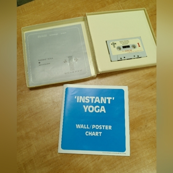 Instant Yoga Cassette Tape & Wall/Poster Chart Exercise Meditation Stretching - Picture 1 of 4